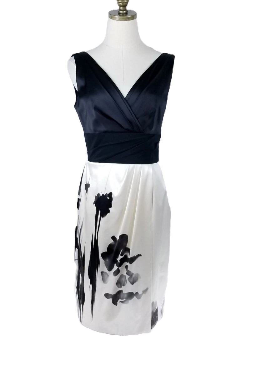 Robe Crayon Noire Brodée Kay Unger New York - Taille 8, Longueur Genou, Neuve Avec étiquettes