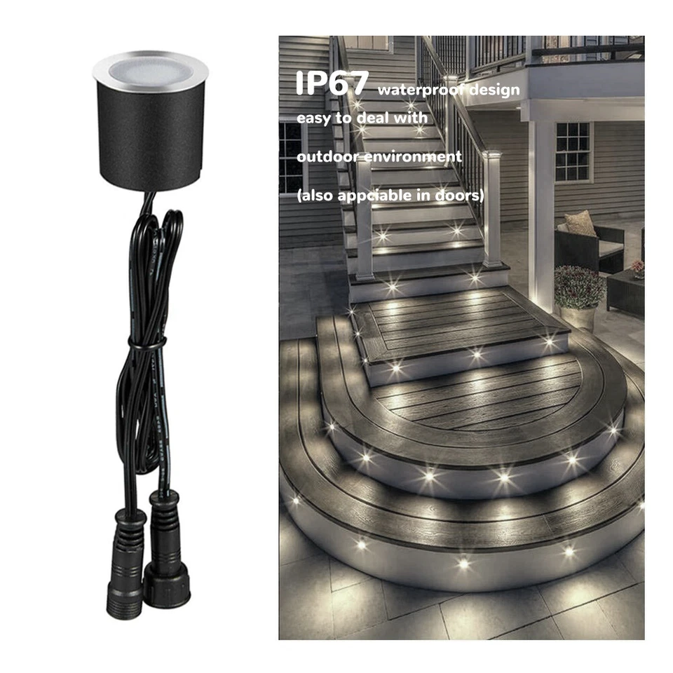 10-20er LED Bodeneinbauleuchte Bodenleuchte Bodeneinbaustrahler IP67 Wasserdicht - Bild 4 von 4