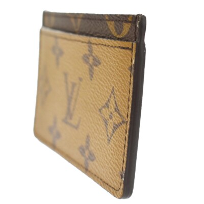 LOUIS VUITTON Card Holder Card Case Monogram Reverse Leather BN