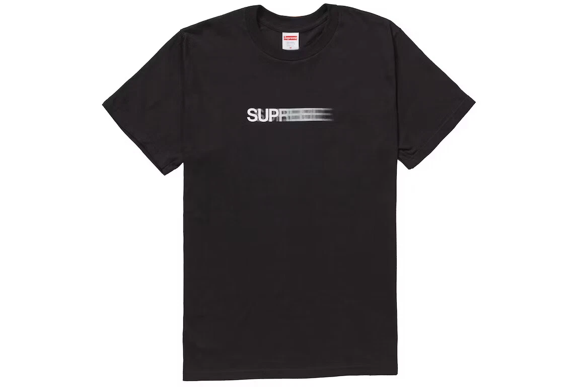 T shirt noir scellé Supreme Motion logo taille M L XL NEUF