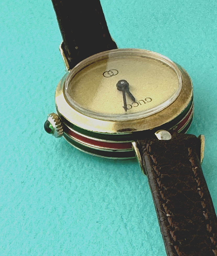 Gucci Watch Vintage Womens TLugs Gold Tone 90's Red Green Case Swiss Made eBay