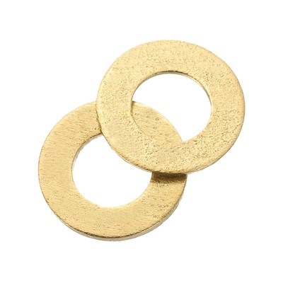 M5 Flat Washer, 80Pcs Brass Ring Washers 10mm OD 1mm Thick Sealing Gasket Ring