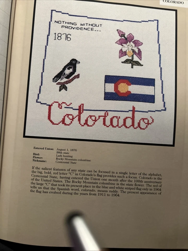 Your State in Cross Stitch Betty Haddad Shelton 1987 Counted Cross Stitch Book - Image 4 of 4