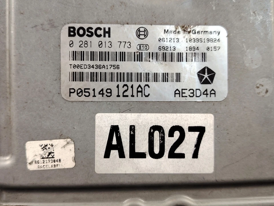 CHRYSLER 300C 2007 3.0D ENGINE CONTROL MODULE ECU ECM P05149121AC 0281013773 - Image 3 of 4