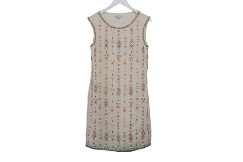 Monsoon Floral Dress Size 12 Taupe - Picture 7 of 7