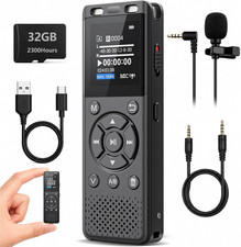32GB Digital Voice Recorder with Playback,Audio Recording Device  for Lectures