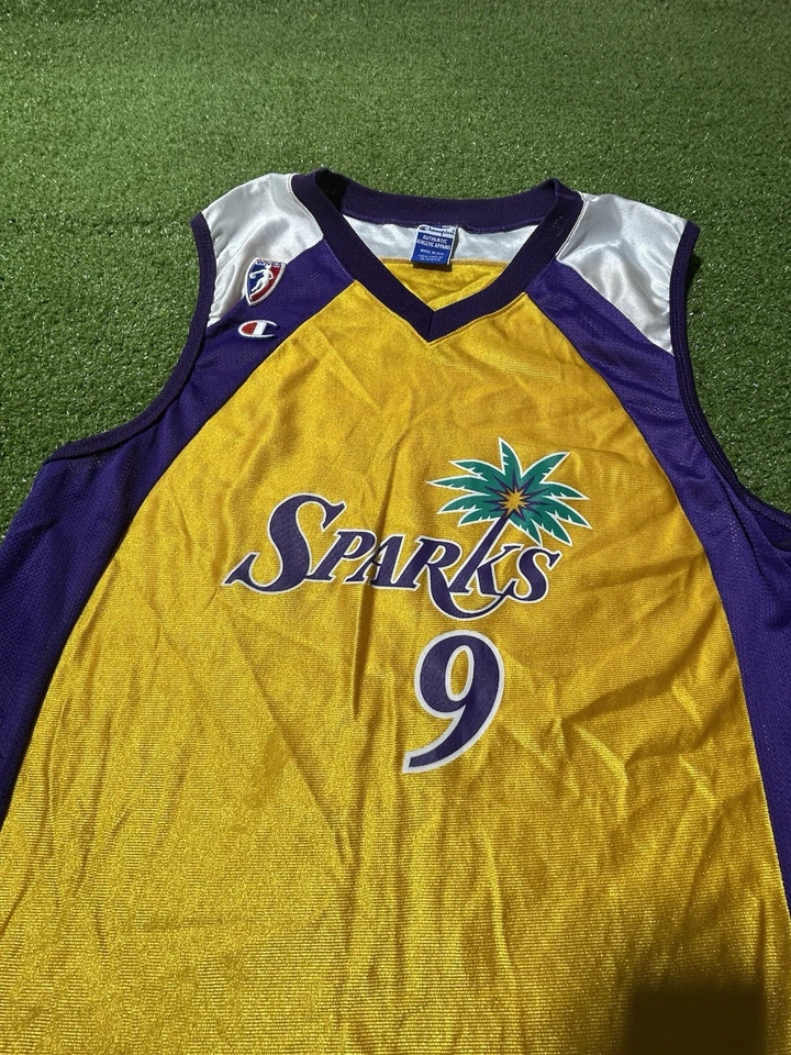 Vintage Champion Los Angeles Sparks Lisa Leslie #9 Jersey Womens Large WNBA - Image 3 of 4