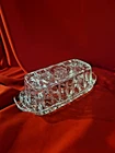 Vintage 1960 Anchor Hocking Glass Star of David Covered Butter Dish