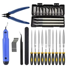 32 Piece 3D Print Tool Kit Includes Debur Tool, Cleaning, Finishing and Print...