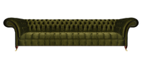 Wohnzimmer Luxus Viersitzer Sofa Couch Modern GrüN Sofas Textil Chesterfield