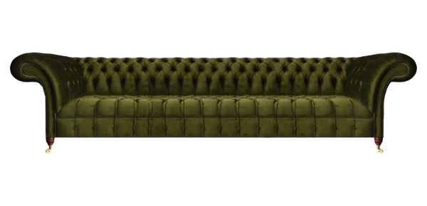 Wohnzimmer Luxus Viersitzer Sofa Couch Modern GrüN Sofas Textil Chesterfield-image