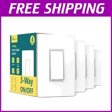 Smart Switch 3 Way 4 Pack, WiFi Remote Control, Neutral Wire