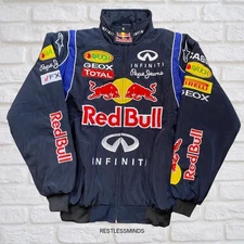 Red Bull F1 Racing Jacket Bomber Embroidered and Quilted Inside