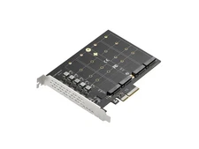 Syba SIPEX40175 Quad Port PCIe 3.0 NVMe M.2 SSD Adapter Card