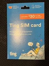 Ting SIM Card Starter Kit w/ $30 Credit | No Contract Pay As You Go Service