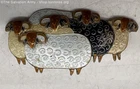 925 Sterling Silver Textured Sheep Enamel Brooch *Wear, Craft, Repair* - 6.4g