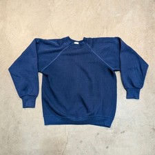VTG 60s Towncraft JC Penny's Mens M Blue Sweatshirt Crew Neck