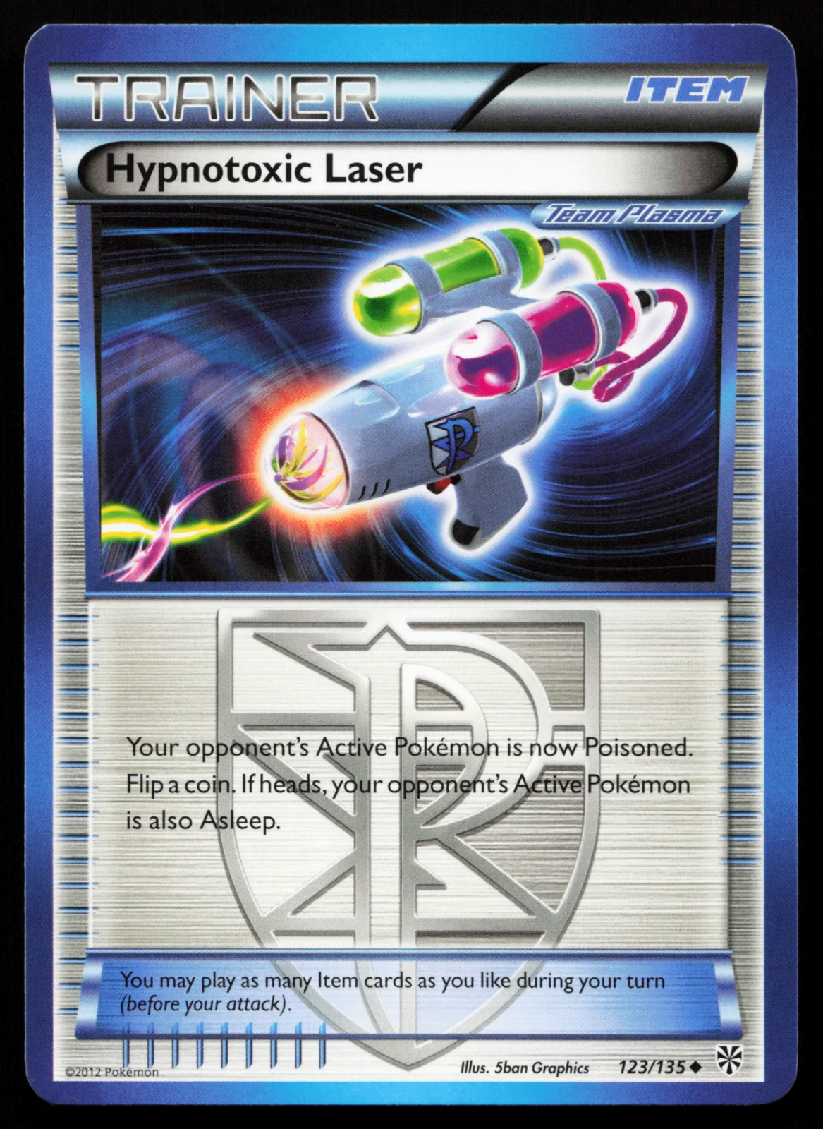 Hypnotoxic Laser 123/135 Black & White Plasma Storm Lightly Played Pokemon Card