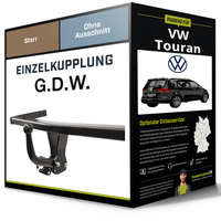 Starre AnhäNgerkupplung FüR Vw Touran 05.2015-Jetzt Typ 5T1 G.D.W. Neu