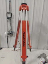David White 44" Metal Wood Orange Surveying Surveyor Tripod Model 9015 #3093