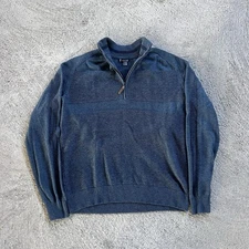 Smartwool Men's Navy Heather Merino Wool  Quarter Zip Pullover Size XL
