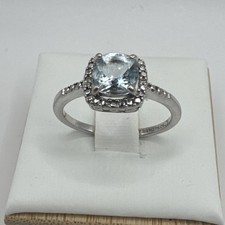 Vintage Sterling And Blue Topaz Ring Sz 7
