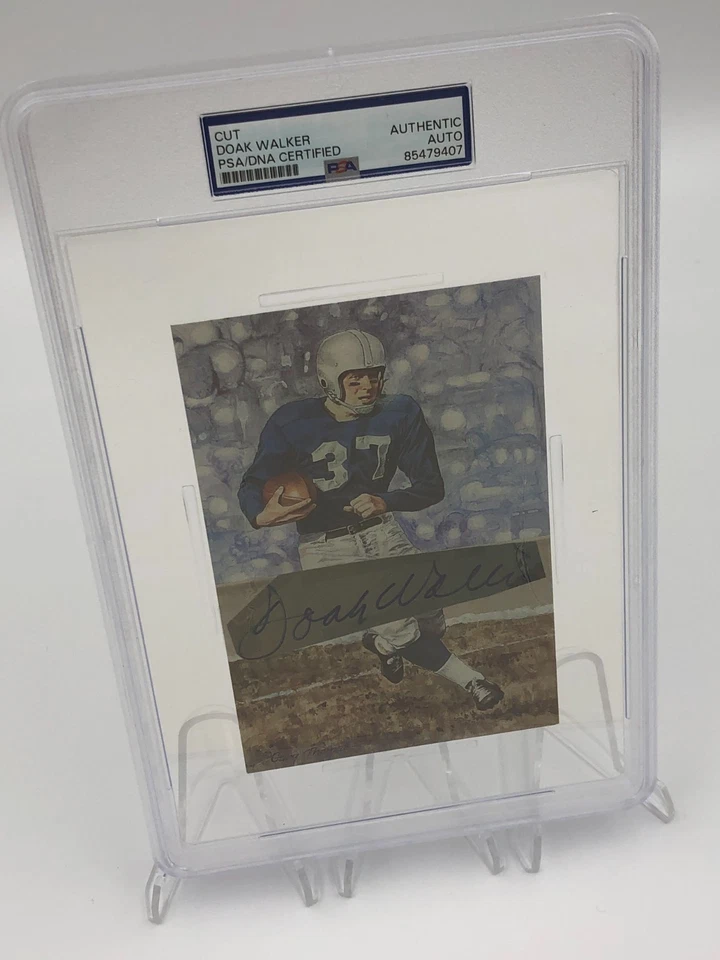 DOAK WALKER PSA CUT AUTO Pro HALL OF FAME ART Large Slab SMU DETROIT LIONS HOF - Image 4 of 4