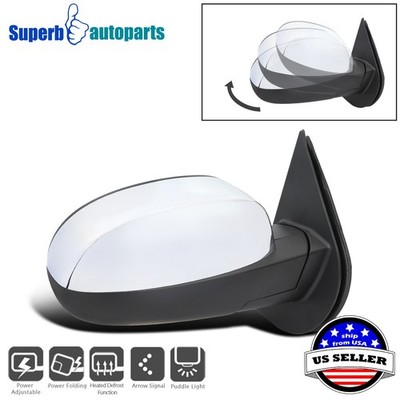 For 07-13 Silverado Sierra Right Chrome Mirror Power Folding Heated+LED Signal