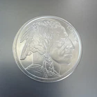 ONE TROY OUNCE .999 PURE SILVER ROUND GOLDEN STATE MINT INDIAN HEAD & BUFFALO