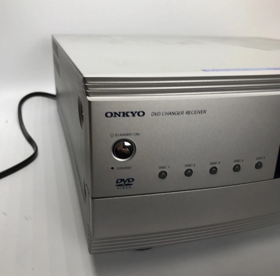 Onkyo 5 Disc Carousel DVD Changer Receiver DR-C500 Silver No Remote - Image 2 of 4