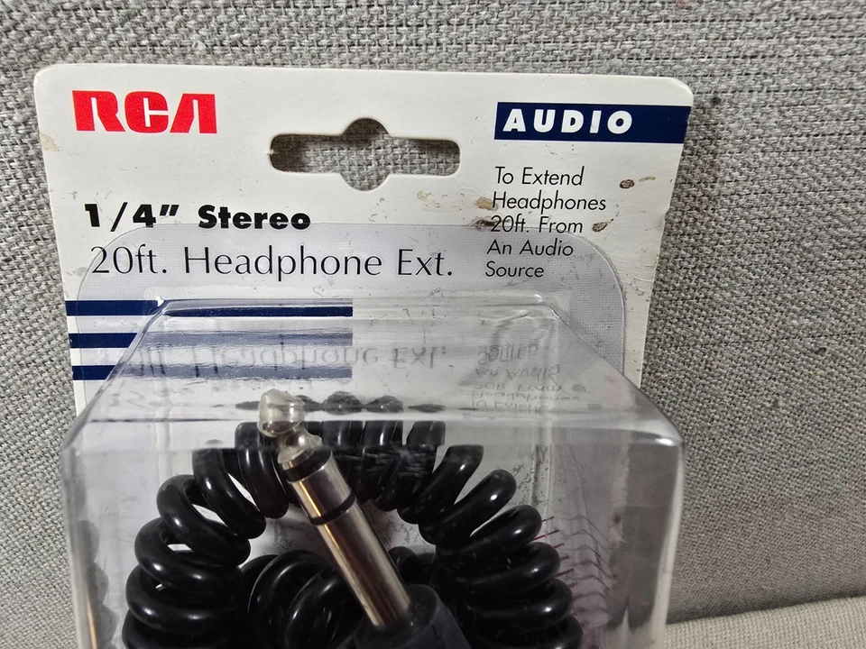 RCA AH80 - 20ft 1/4" Stereo Headphone Extension Cable AH80 - New in Box - Image 2 of 4