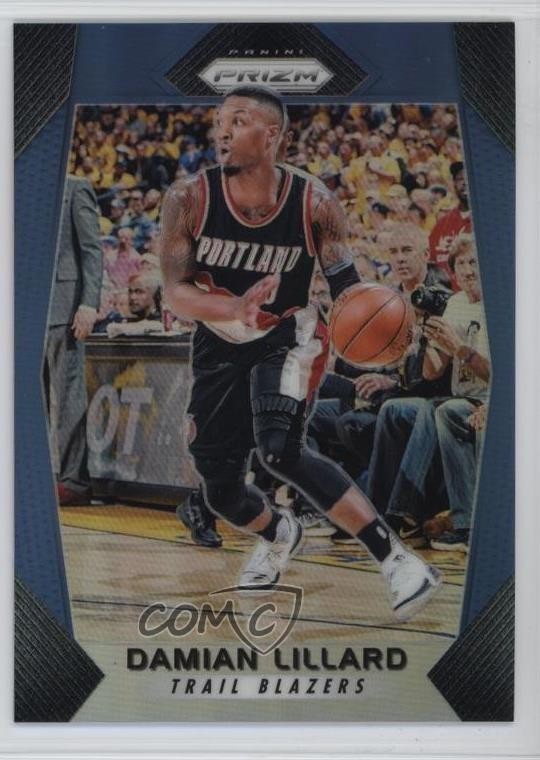 2017-18 Panini Prizm Blue Prizm 106/199 Damian Lillard #141 9on