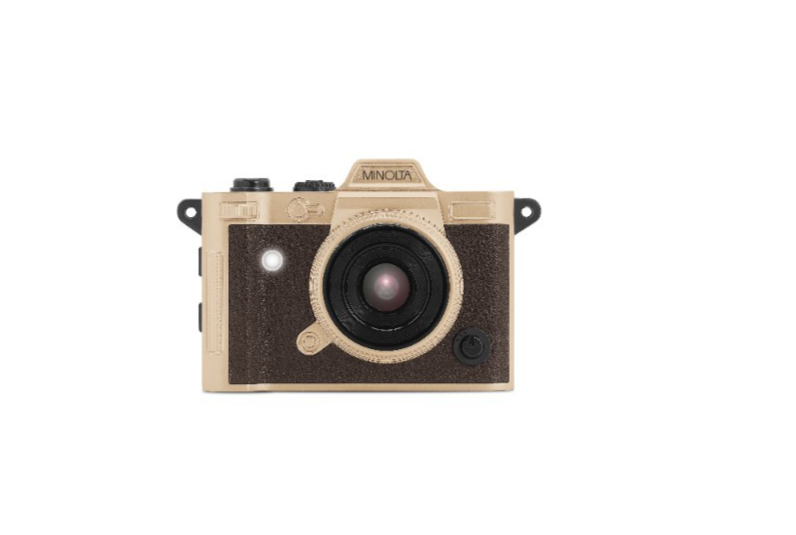 Discover the Secret with MINOLTA MNBM1 Mini Pro Camera (Brown & Gold)