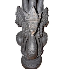 De colección Balinesa Madera Ansia Dragones Serpiente Firmado Bali Hyoman Seter
