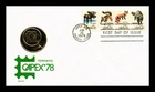 DR JIM STAMPS US COVER CAPEX 78 TORONTO WILDLIFE FDC COMBO MEDALLION CACHET
