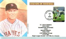 Toms Cachets 3408 Legends of Baseball George Sisler