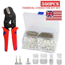 560PCS 2.54mm JST-XH Connector Kit Adapter Cable Terminal Socket M/F 2/3/4/5 PIN