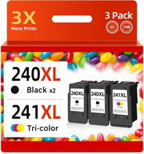PG-240 CL-241 XL Ink Cartridge Compatible Replacement for Canon 240XL 241XL Comb