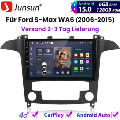 Für Ford S-Max WA6 2006-2015 Carplay Android15.0 Autoradio GPS Navi DAB+ 6+128GB