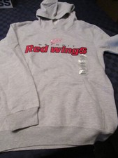 NWT GS DETROIT RED WINGS HOCKEY HOODED SWEATSHIRT YOUTH GRAY MEDIUM 10/12