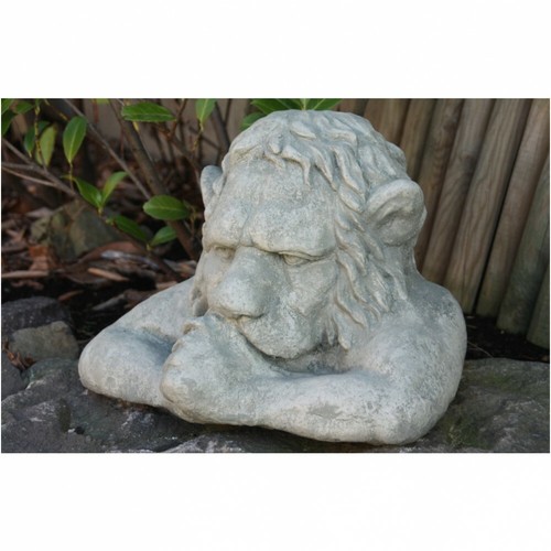 LÖWENKOPF MAUERWÄCHTER aus STEINGUSS WÄCHTER LÖWE LÖWEN TIER GARTEN SU-2247-1 - Bild 3 von 5