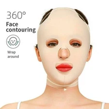 .#*.Reusable Breathable Anti Slim Bandage V Face Mask Lift Sleeping new~