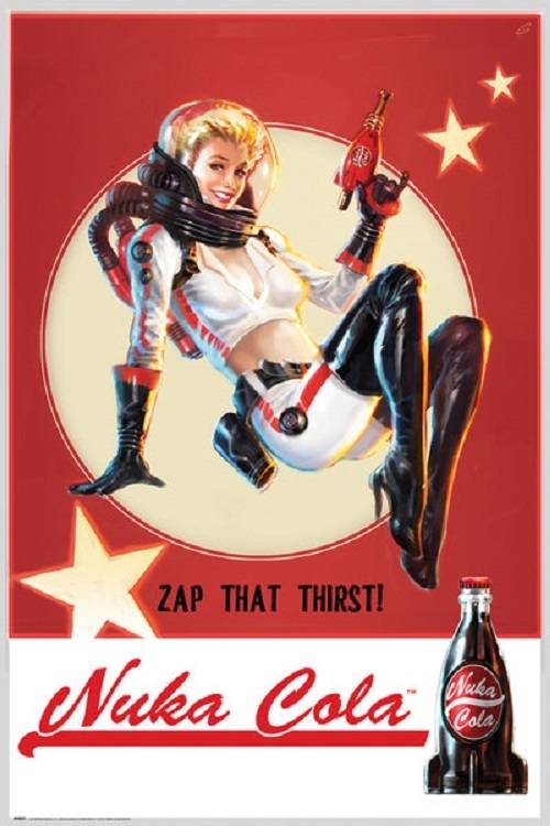 hot game FALLOUT 4 poster printing 60x40cm 23.7/"x15/" throwback style nuka coca2