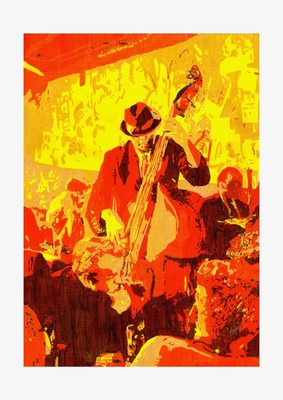 Charles Mingus Jazz Cafe: Kunstdruck, Karte, Poster mit Originalfarbe