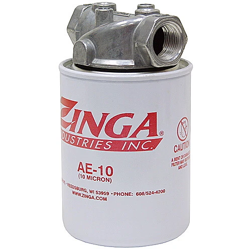 3/4" NPT 25 GPM Return Line Filter 25 PSI Bypass Zinga ZAF-07-25-0-10 9-059