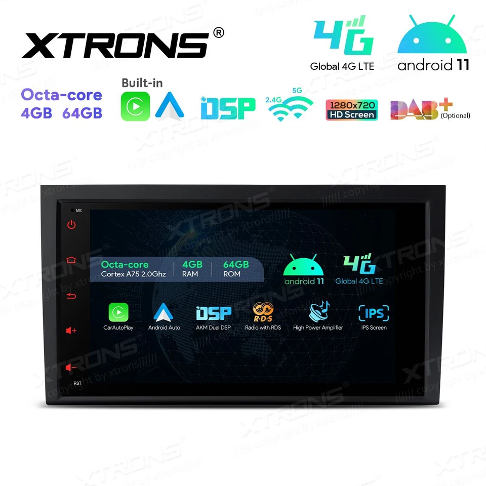 AUTORADIO ANDROID 11 4/64GB  AUDI A4 (B6-B7) S4 RS4 STEREO AUTO 8" OCTA-CORE BT - Immagine 3 di 4