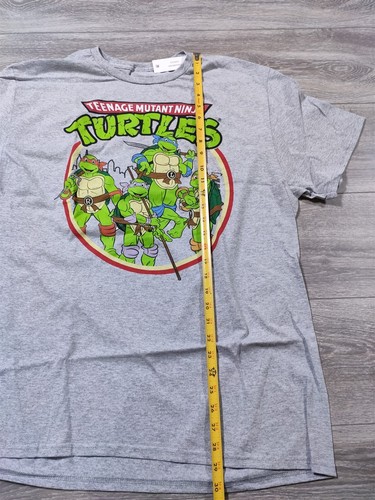 Teenage Mutant Ninja Turtles Shirt Adult X-Large Gray Graphic Tee Mens - Picture 4 of 6