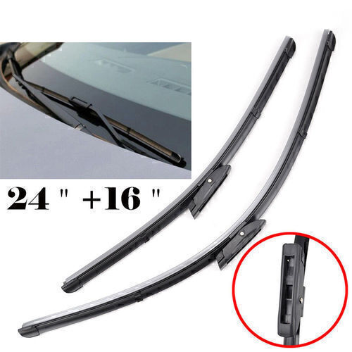 24"+16" Front Windshield Wiper Blades All season Bracketless fit