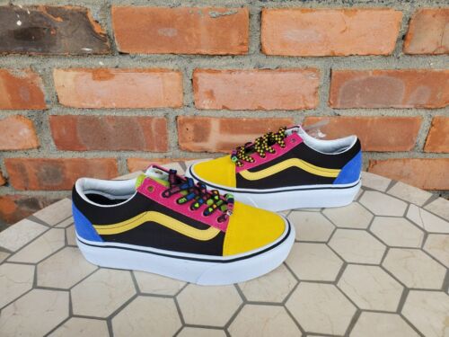 Girls 4Y GS Vans Old Skool Platform Vans Beads Multi White VN0A3B3U21X YOUTH