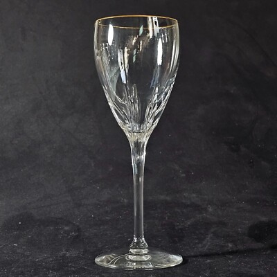 LENOX FIRELIGHT GOLD WINE GLASS, Cut Lead Crystal, 7 7/8'', 6 oz, USA